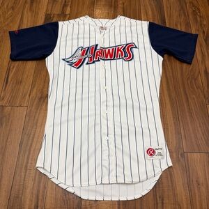 Vintage Boise Hawks Rawlings Pinstripe Jersey Size 42 USA Made Game Worn?